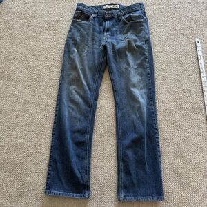 Ariat M4 Legacy Jeans Mens 30x32 Blue Med Wash Relaxed Bootcut Denim Distressed